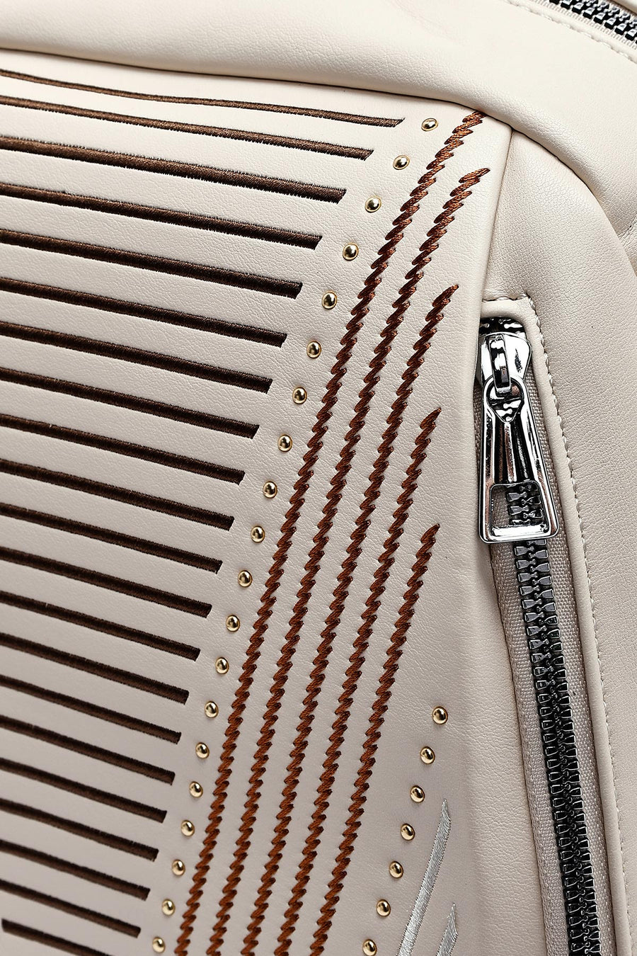 Women's Cream Printed Backpack