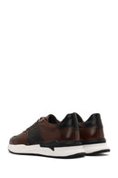 Men's Brown Lace-Up Leather Casual Sneakers | Derimod