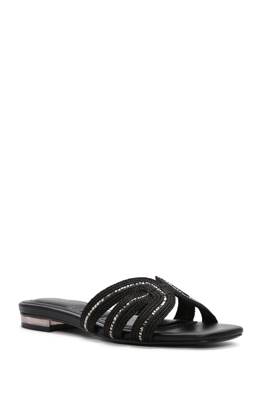 Women's Black Stone Slippers
