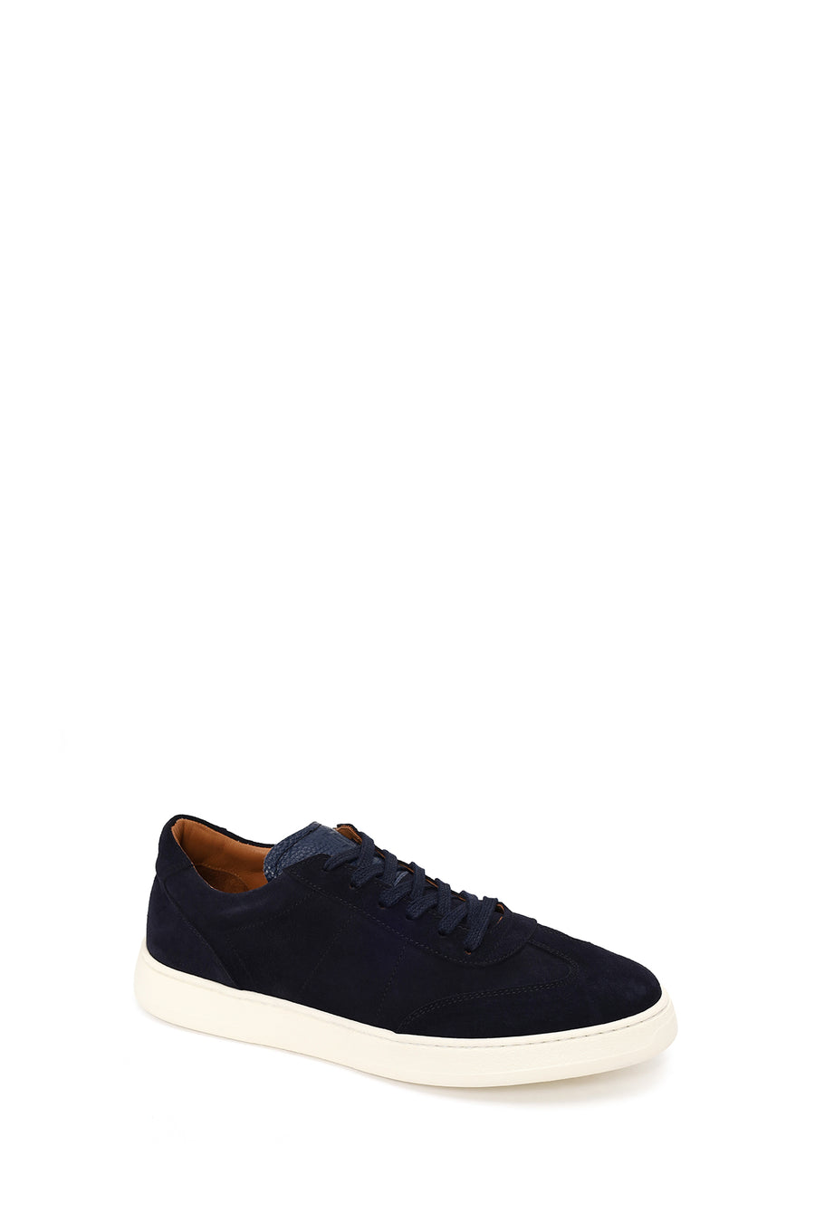 Erkek Lacivert Bağcıklı Süet Deri Sneaker