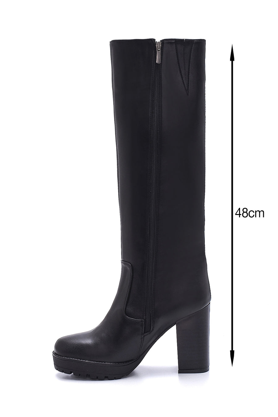 Women's Zippered Heeled Boots