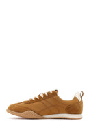 Women's Tan Lace-up Leather Sneaker | Derimod