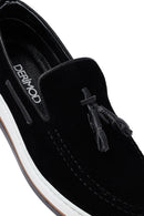 
Men's Black Suede Leather Tassel Casual Loafer
 | Derimod