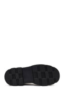 Male Black Zip Closure Thick-Soled Leather Boots | Derimod