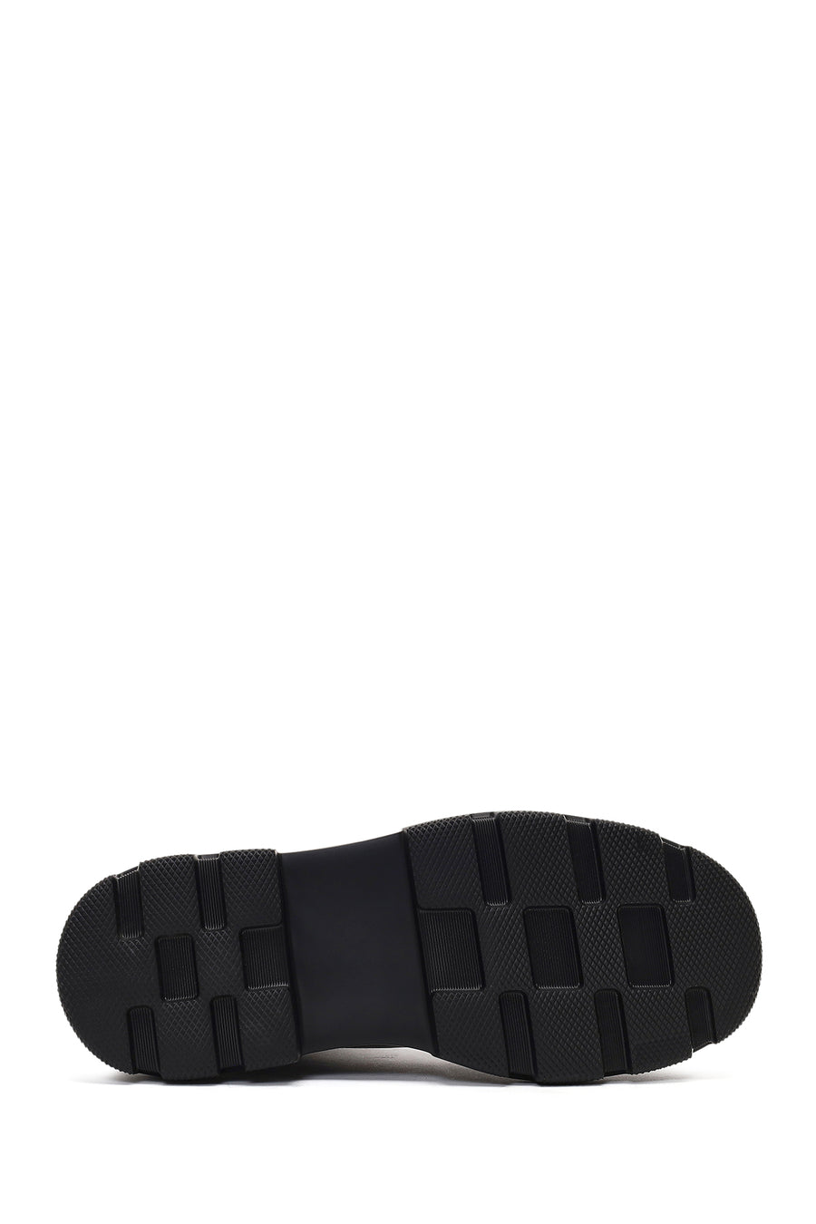 Male Black Zip Closure Thick-Soled Leather Boots