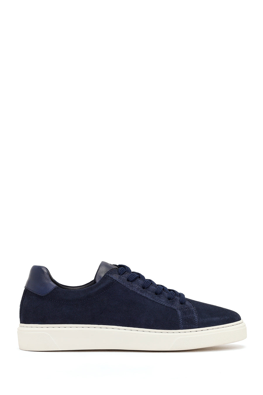 Erkek Lacivert Bağcıklı Süet Deri Sneaker 26SFD640410 | Derimod
