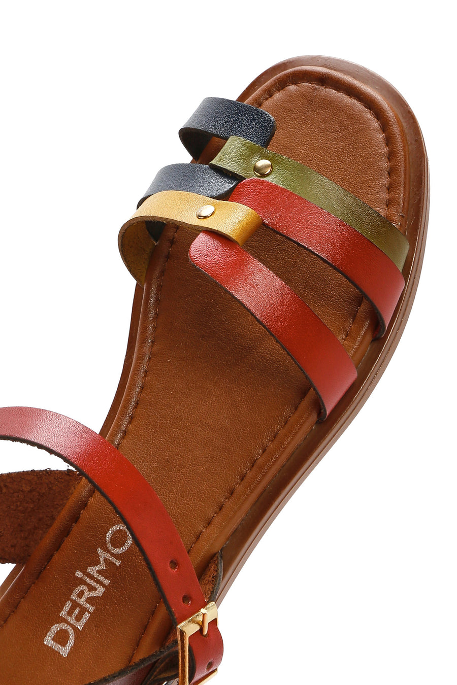 Women's Multicolored Leather Bodrum Sandals