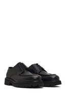 Men's Black Lace-Up Thick-Soled Leather Casual Shoe | Derimod