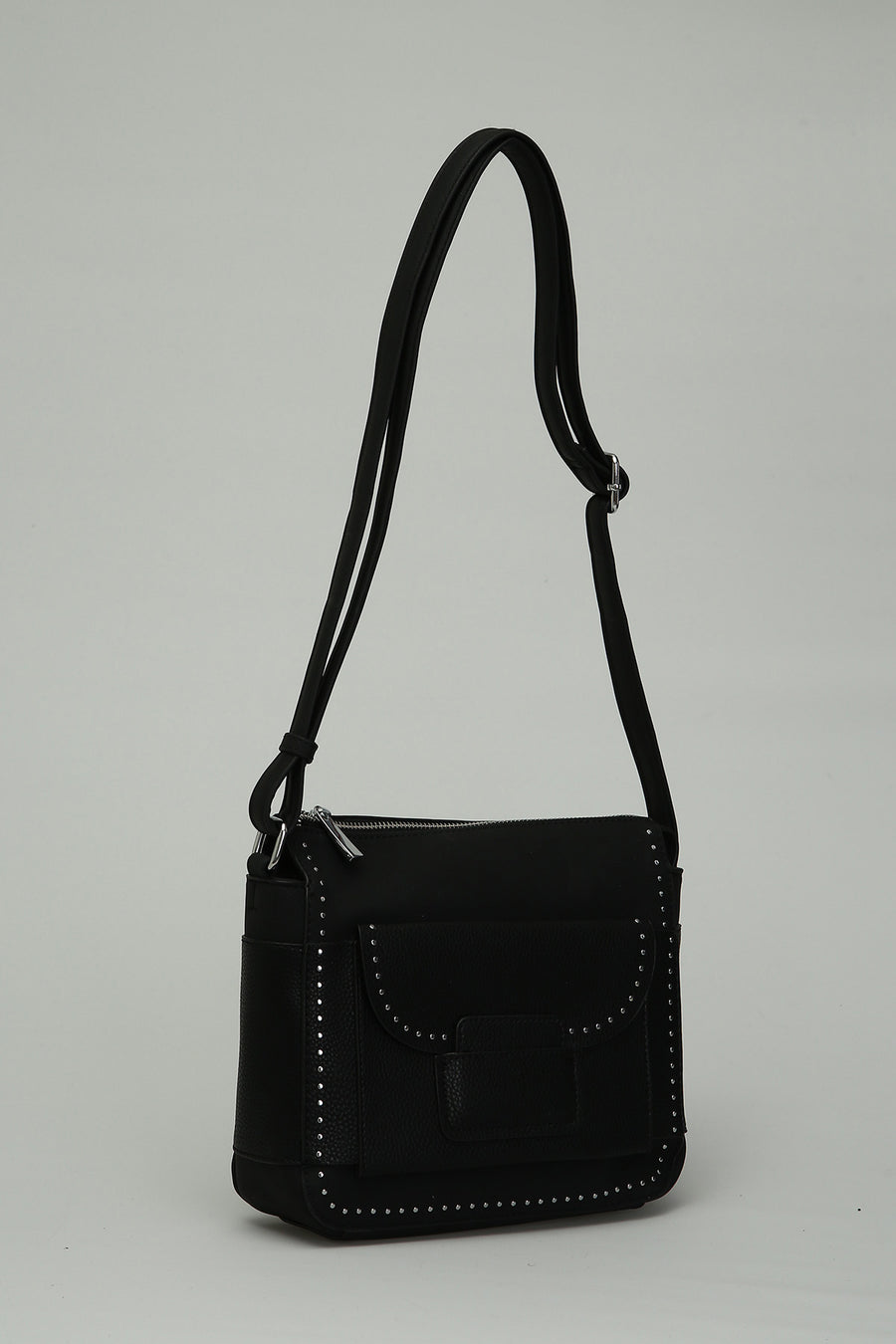 Women's Shoulder Bag with Staple Detail