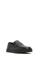 Men's Black Leather Casual Loafer | Derimod