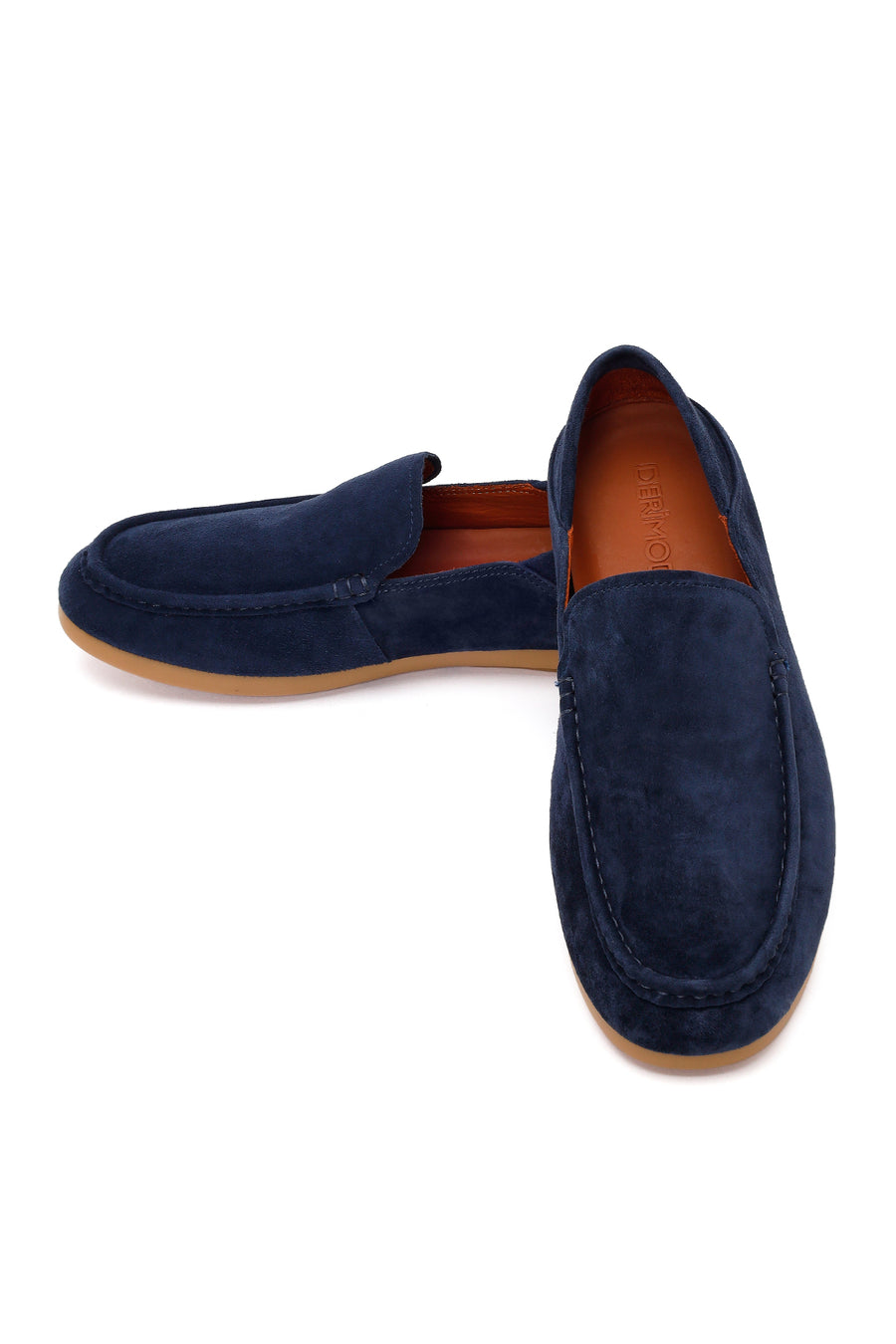 Male Navy Suede Leather Loafer