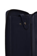 Male Navy Leather Wallet | Derimod