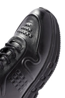 Erkek Siyah Bağcıklı Deri Sneaker | Derimod