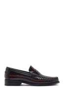 Men's Burgundy Leather Classic Loafer | Derimod