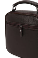 Male Brown Leather Handbag | Derimod