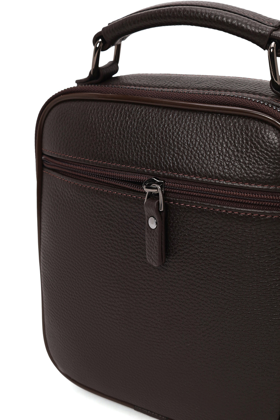 Male Brown Leather Handbag