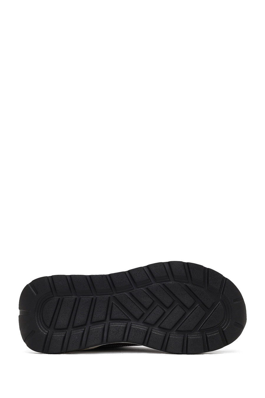 Kadın Siyah Bağcıklı Kalın Tabanlı Deri Sneaker