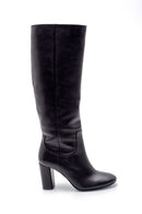 Women's Leather Heeled Boots | Derimod