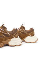 Woman Camel Lace-Up Chunky Sneaker | Derimod
