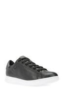 Geox Women's Black Jaysen Lace-Up Leather Sneaker | Derimod