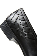 Erkek Deri Örgü Detaylı Klasik Loafer | Derimod