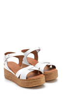 Women's Wedge Heel Leather Sandals | Derimod