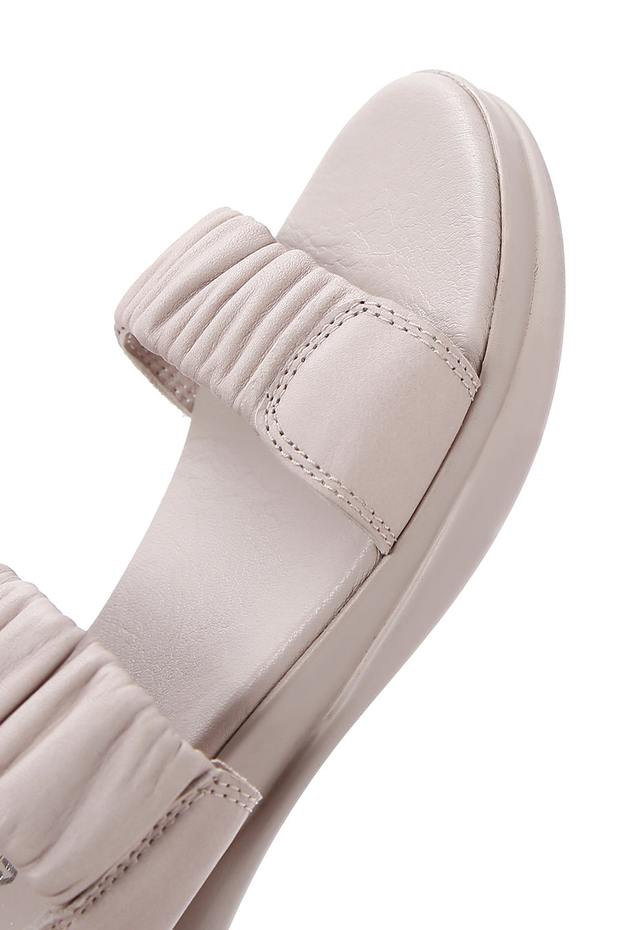 Kadın Vizon Deri Comfort Sandalet