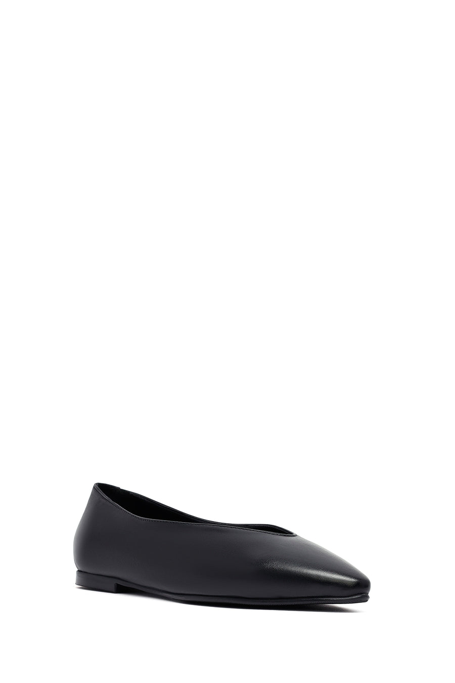 Woman Black Leather Babet