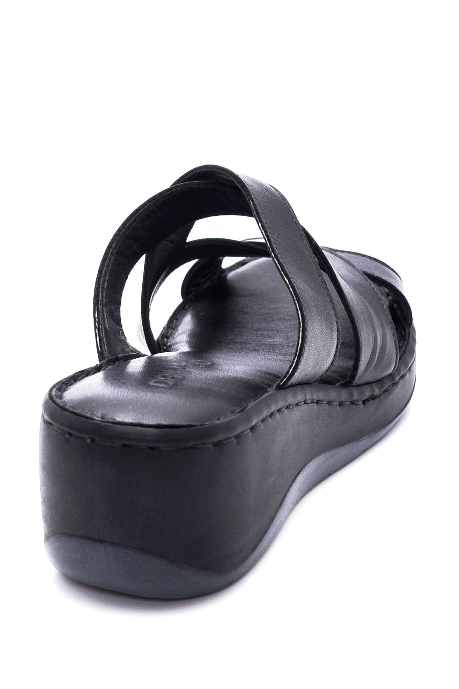 Women's Leather Comfort Wedge Heel Slippers