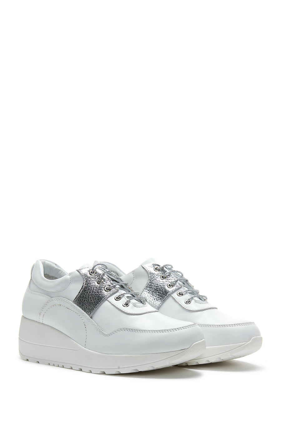 Women's Leather High Sole Sneaker
