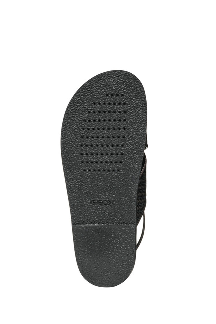 Geox Women's Black D Adelash E - Shi.Goat Lea Knitted Leather Sandals