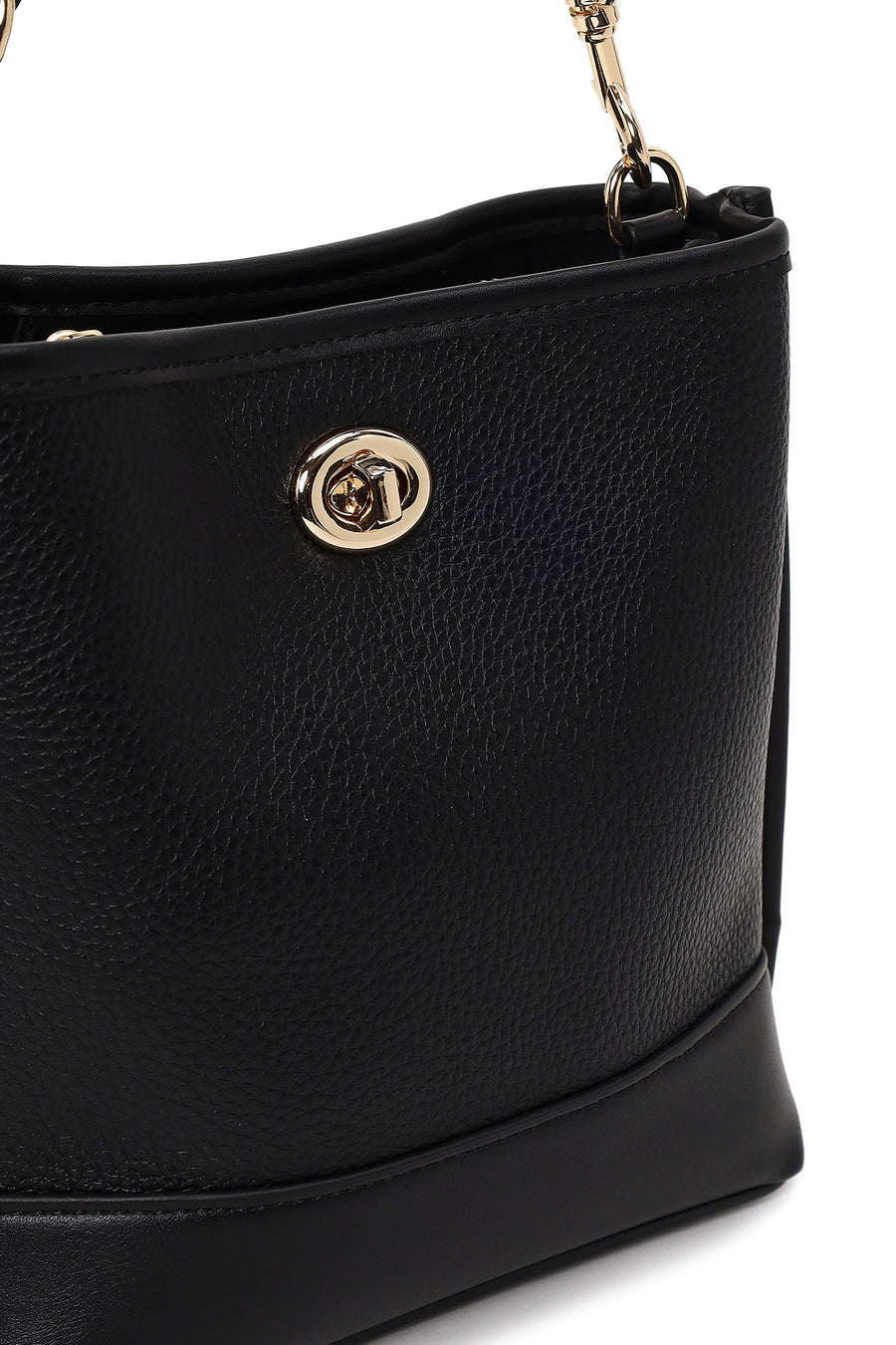 Woman Black Long-Strap Shoulder Bag