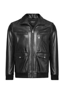Bryan Men's Black Leather Jacket | Derimod