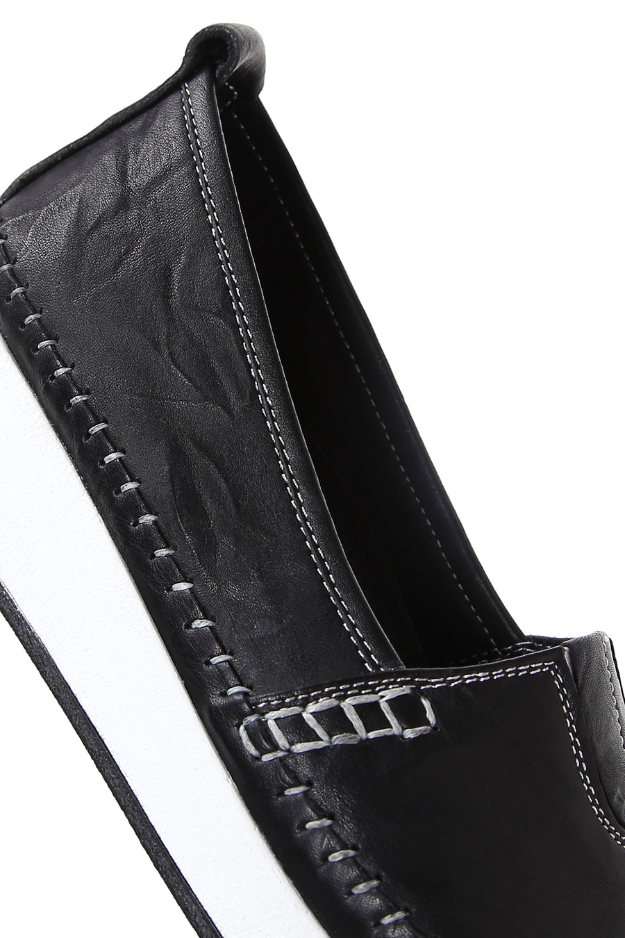 Women's Black Leather Comfort Loafer