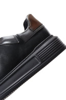 Erkek Siyah Deri Kalın Tabanlı Sneaker | Derimod