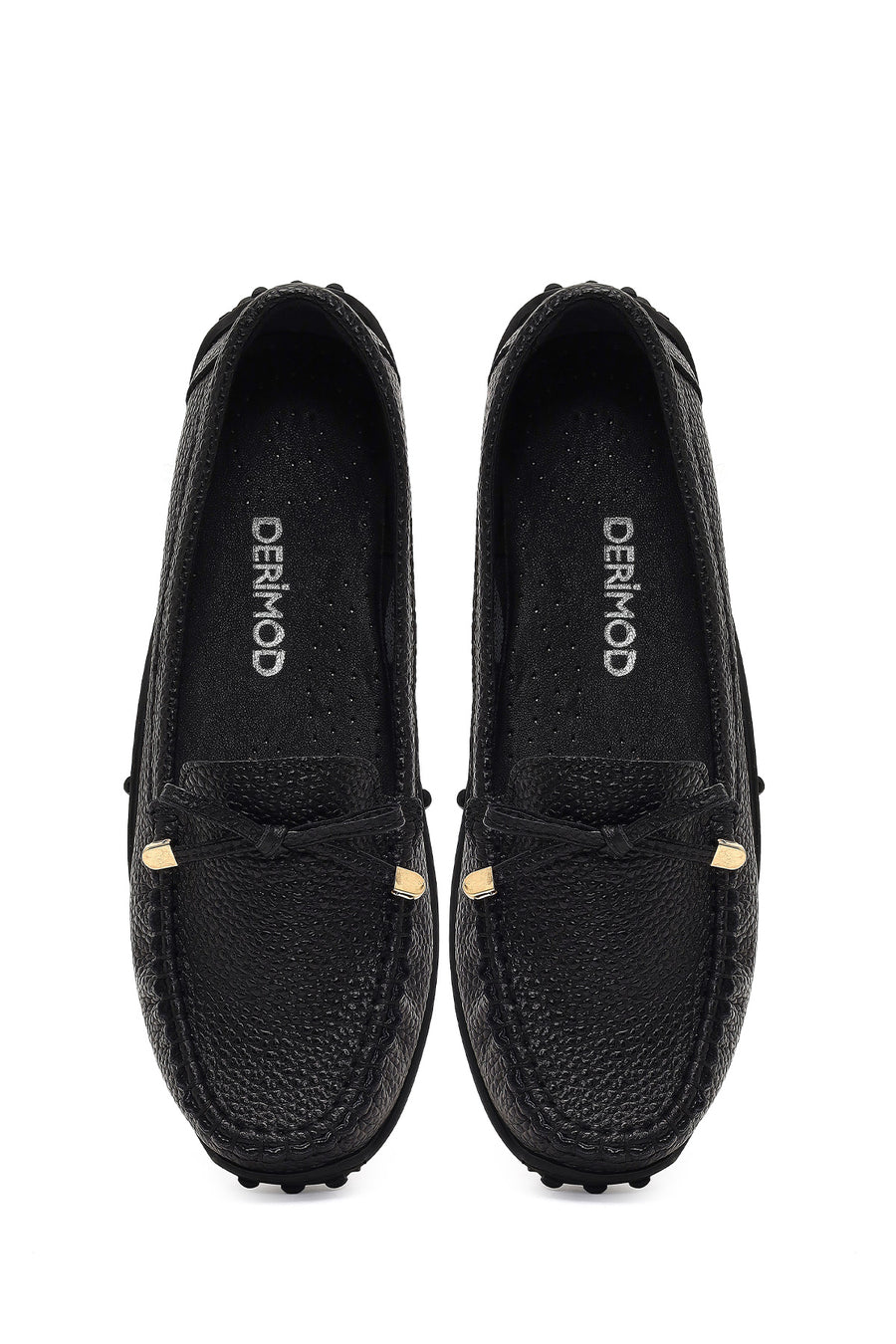 Women's Black Tasselled Leather Loafer