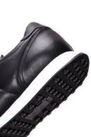 Men's Black Leather Sneaker | Derimod