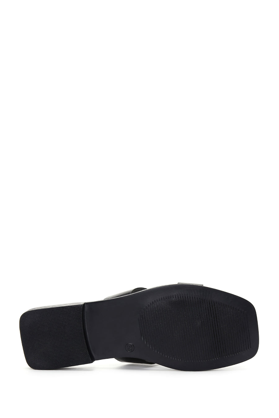 Women's Black Leather Slippers