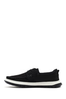 Men's Black Lace-Up Nubuck Leather Casual Shoes | Derimod