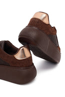 Woman Brown Lace-Up Chunky Sneaker | Derimod