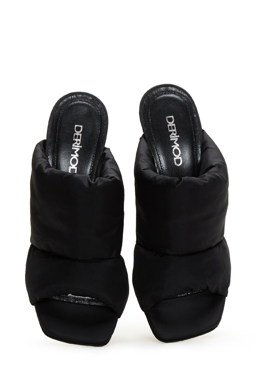 Women's Black Heeled Slippers