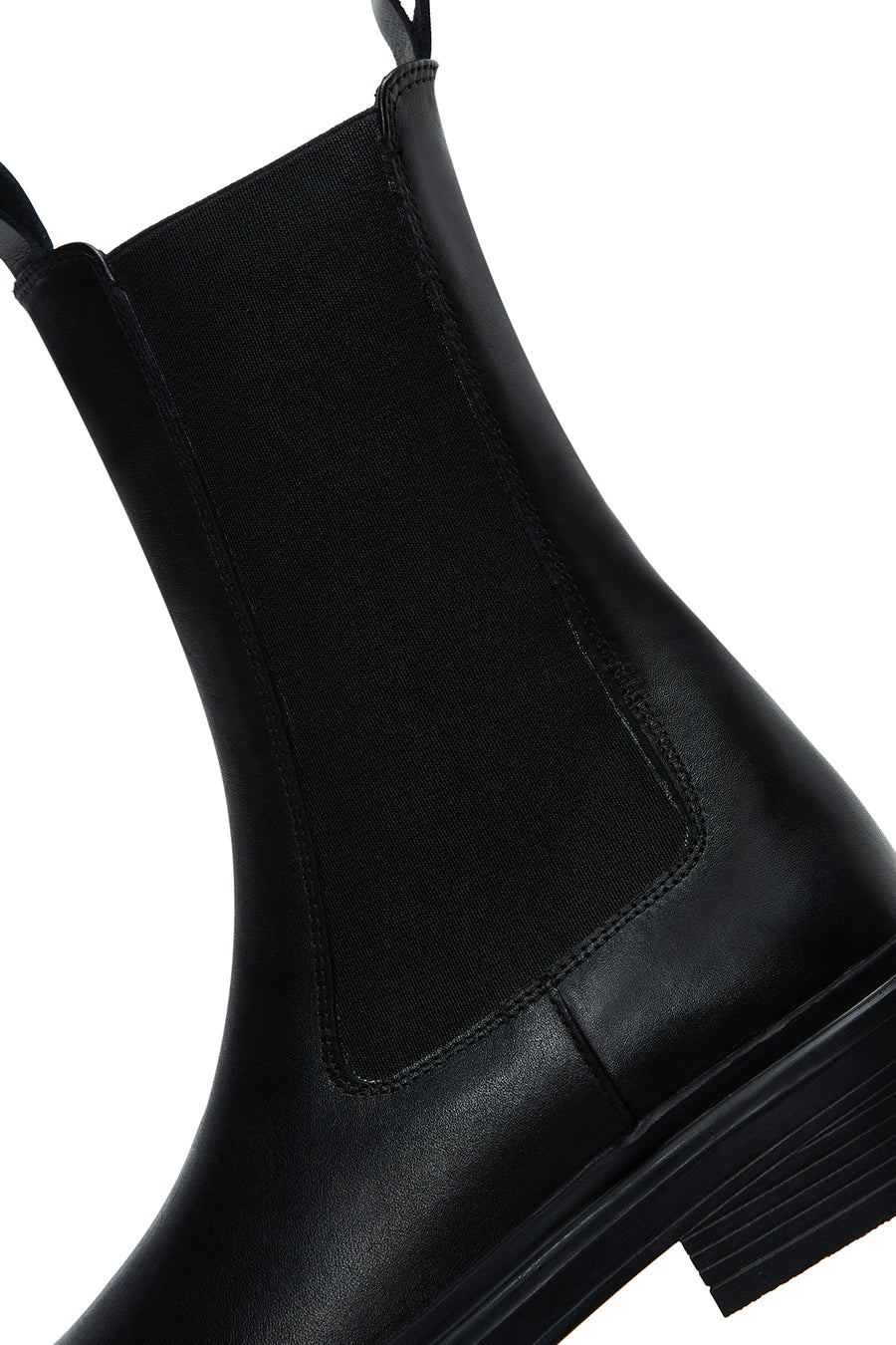 Women's Black Leather Chelsea Boots