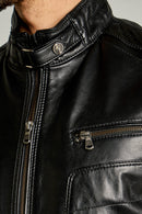 New Hugo Men's Leather Jacket | Derimod