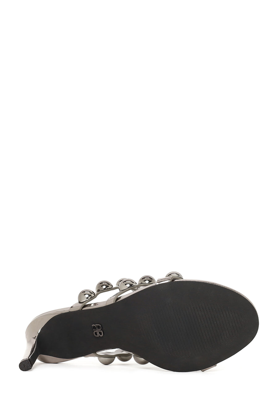 Woman Anthracite High Thin-Heeled Slipper