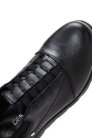 Women's Black Leather Sneaker | Derimod