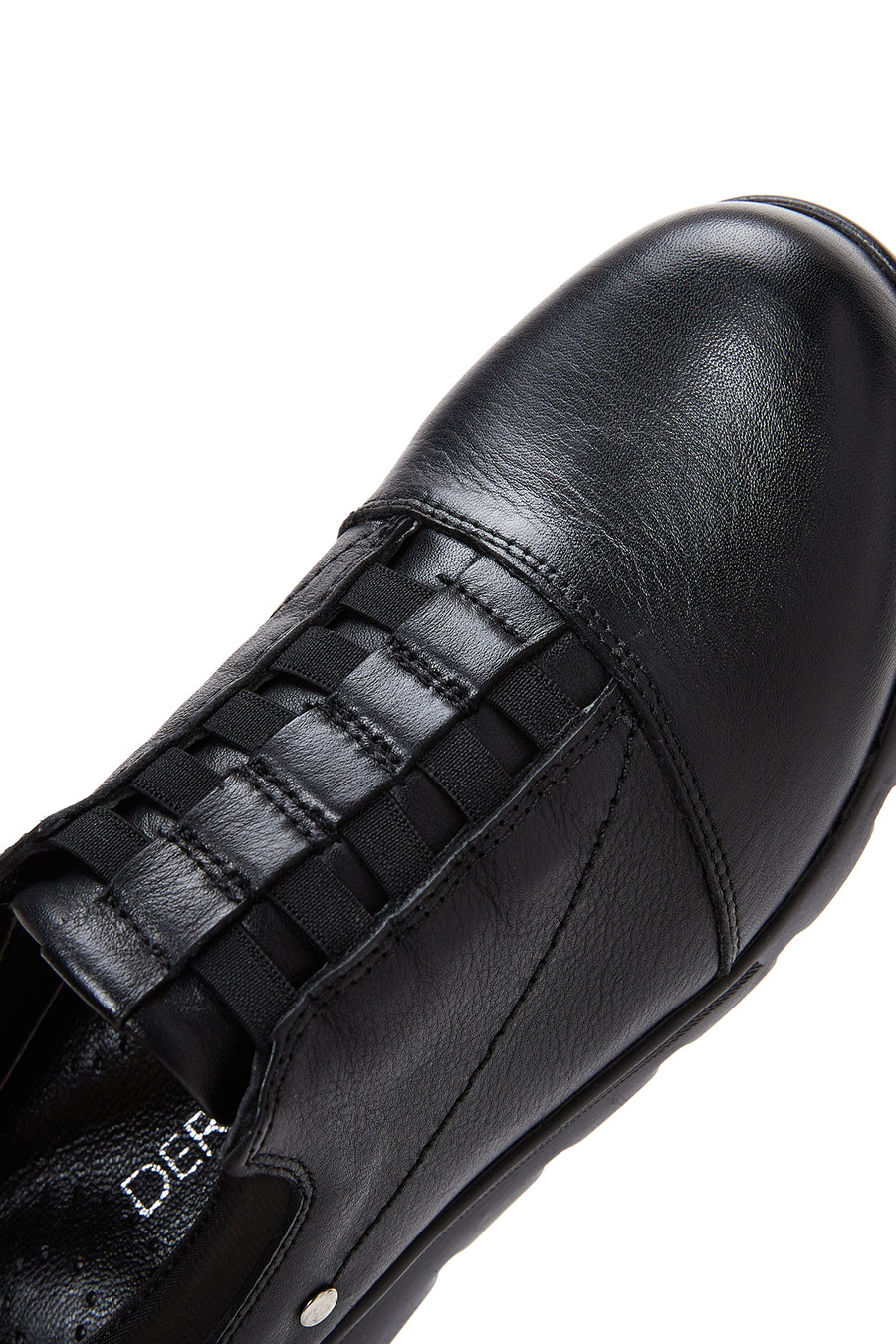 Women's Black Leather Sneaker