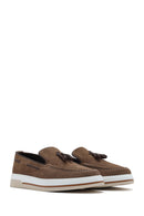 Erkek Vizon Süet Deri Casual Loafer | Derimod