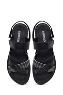 Women's Black Strappy Sandals | Derimod