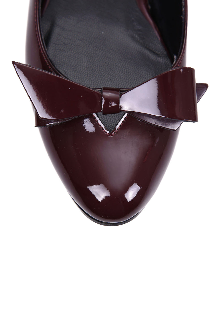 Women's Bow Patent Leather Ballerinas