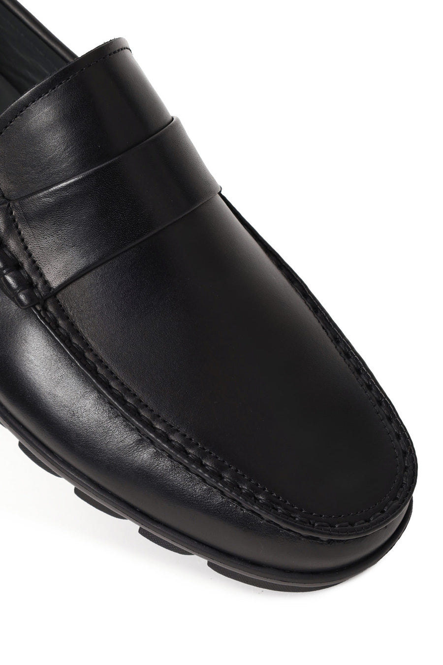 Male Black Leather Casual Loafer